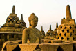 Indonésie - Java - Statue de Bouddha au Temple de Borobudur