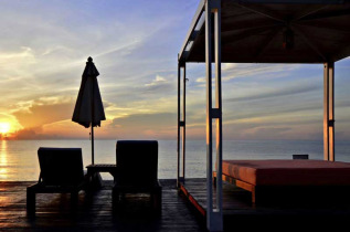 Thailande - Hua Hin - Novotel Hua Hin - Coucher de soleil sur la mer © Christian Loeke