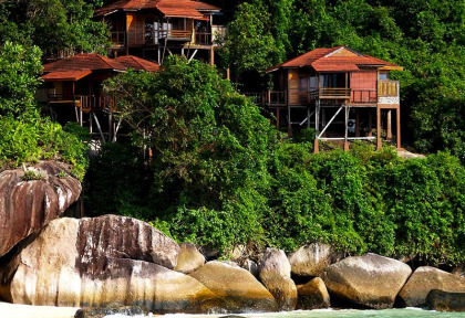 Malaisie - Pulau Tioman - Japamala Tioman - Vue extérieure des Seacliff Chalets
