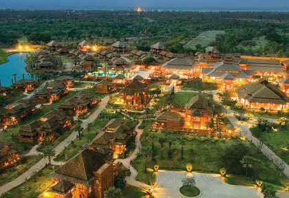 Myanmar - Bagan - Aureum Palace Resort - Vue aérienne