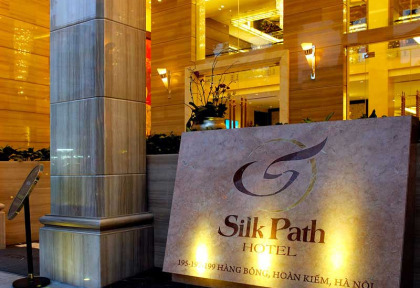 Vietnam - Hanoi - Silk Path Hotel - Entrée de l'hôtel