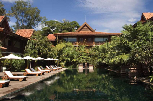 Cambodge - Siem Reap - Belmond La Résidence d'Angkor - Vue extérieure et piscine