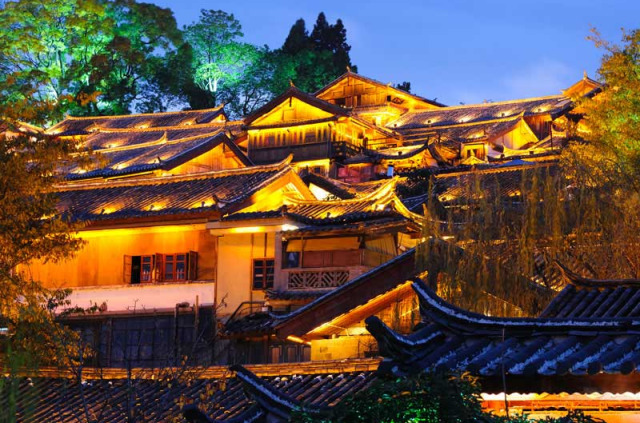 Chine - Yunnan - Lijiang - LUX* Tea Horse Road - Vue sur la vieille ville de Lijiang © LUX* Tea Horse Road Lijiang