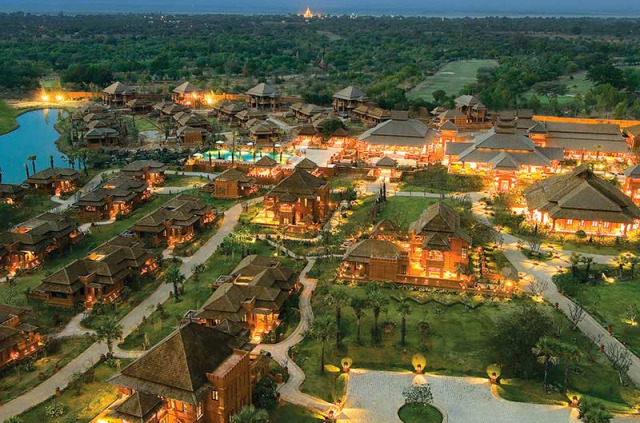 Myanmar - Bagan - Aureum Palace Resort - Vue aérienne