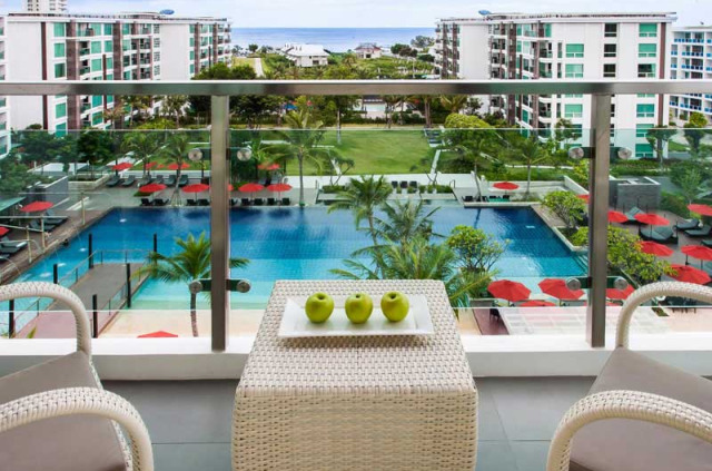 Thailande - Hua Hin - Amari Hua Hin - Depuis le balcon d'une Deluxe Pool View Room