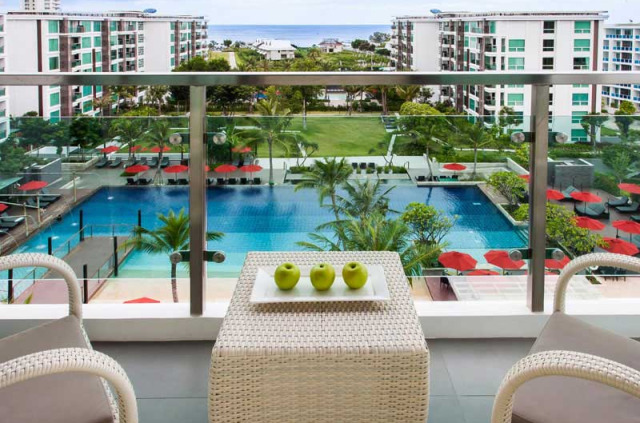 Thailande - Hua Hin - Amari Hua Hin - Depuis le balcon d'une Deluxe Pool View Room