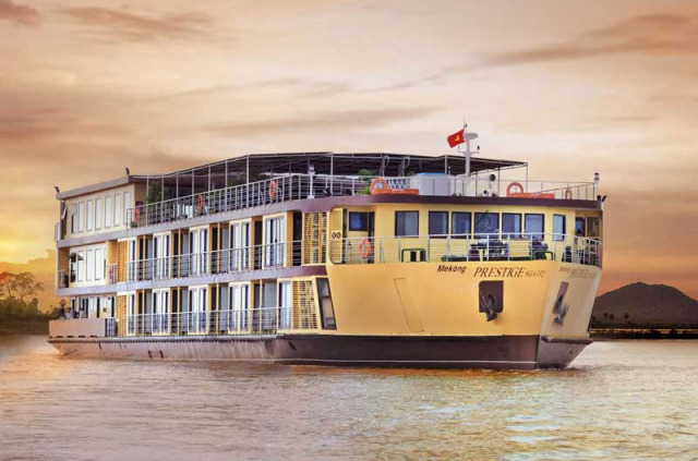 Vietnam – Le RV Mékong Prestige sur le Mékong © Rivages du Monde